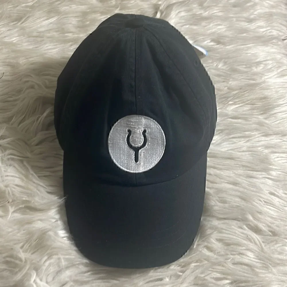 Adams Hat Adult one size‎ Baseball Cap cool crown Wishbone embroidered Black New